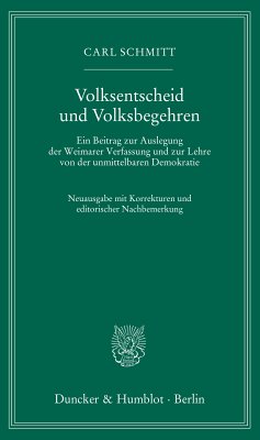 Volksentscheid und Volksbegehren. (eBook, PDF) - Schmitt, Carl