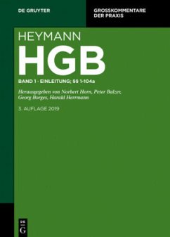 Erstes Buch. Einleitung; §§ 1-104a / Heymann-Handelsgesetzbuch (ohne Seerecht) Band 1, Bd.1