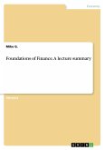 Foundations of Finance. A lecture summary