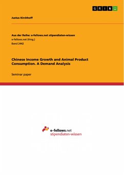 Chinese Income Growth and Animal Product Consumption. A Demand Analysis (eBook, PDF) - Kirchhoff, Justus