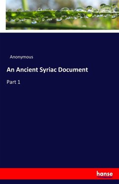 An Ancient Syriac Document - Anonymous