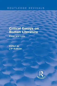 Critical Essays on Roman Literature (eBook, ePUB)