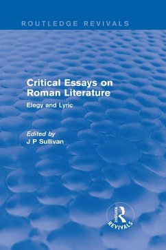 Cover Critical Essays on Roman Literature (eBook, PDF)