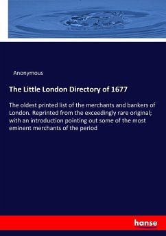 The Little London Directory of 1677 - Anonymous