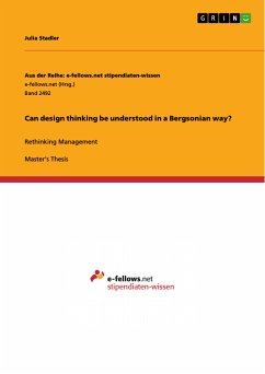 Can design thinking be understood in a Bergsonian way? (eBook, PDF) - Stadler, Julia