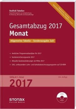 Cover Gesamtabzug 2017 Monat, m. CD-ROM / Stollfuß Tabellen