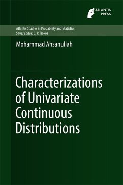 Characterizations of Univariate Continuous Distributions (eBook, PDF) - Ahsanullah, Mohammad