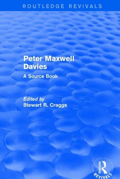 Peter Maxwell Davies (eBook, ePUB) - Craggs, Stewart R.
