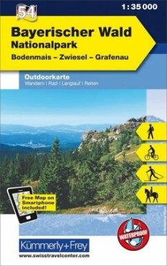 Nationalpark Bayerischer Wald Nr. 54 Outdoorkarte Deutschland 1:35 000