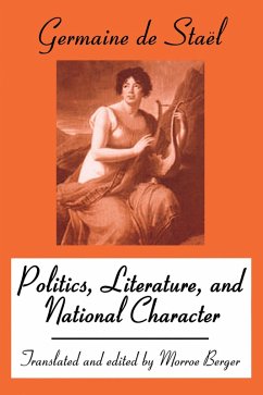 Politics, Literature and National Character (eBook, ePUB) - Stael, Madame De; Berger, Morroe