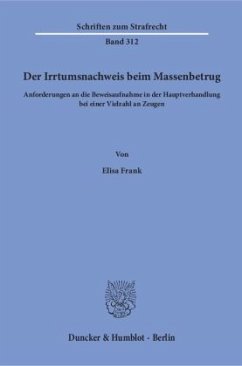 Der Irrtumsnachweis beim Massenbetrug - Frank, Elisa