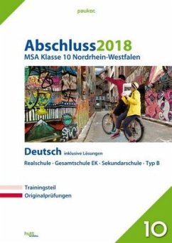 Cover Abschluss 2018 - MSA Klasse 10 Nordrhein-Westfalen Deutsch