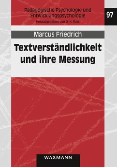 Textverständlichkeit und ihre Messung - Friedrich, Marcus