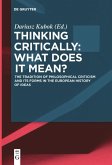 Thinking Critically: What Does It Mean?