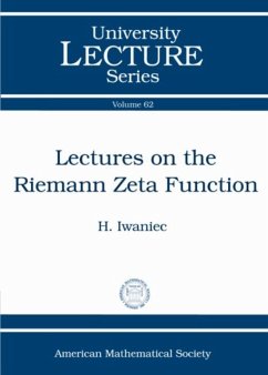 Lectures on the Riemann Zeta Function - Iwaniec, Henryk