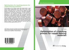 Optimization of a leaching process for copper-bearing materials