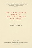 The Significance of Diderot's Essai sur le mérite et la vertu