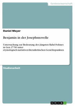 Benjamin in der Josephsnovelle (eBook, PDF) - Meyer, Daniel