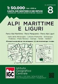 Wanderkarte 8 Alpi Liguri