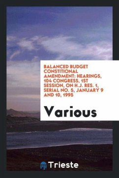 Balanced budget constitional amendment - Various