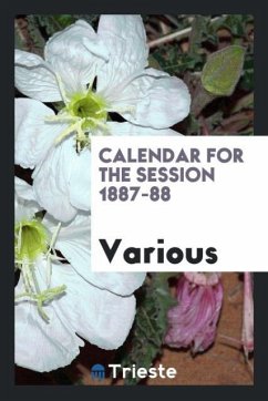 Calendar for the session 1887-88 - Various