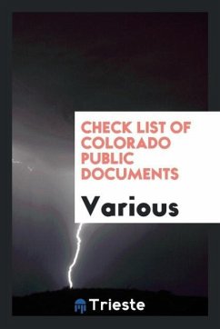 Cover Check list of Colorado public documents