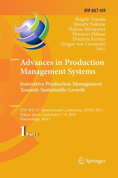 Advances in Production Management Systems: Innovative Production Management Towards Sustainable Growth