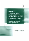 Direct and Oblique Intention in the Criminal Law (eBook, ePUB)
