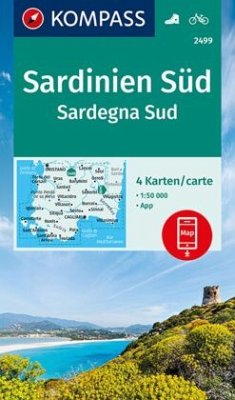 KOMPASS Wanderkarten-Set 2499 Sardinien Süd, Sardegna Sud (4 Karten) 1:50.000. Sardegna Sud