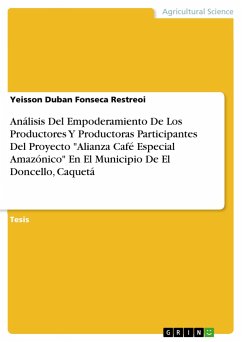 Análisis Del Empoderamiento De Los Productores Y Productoras Participantes Del Proyecto "Alianza Café Especial Amazónico" En El Municipio De El Doncello, Caquetá