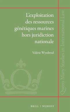 Cover L'exploitation des ressources génétiques marines hors juridiction nationale