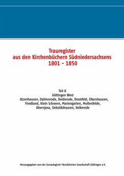 Trauregister aus den Kirchenbüchern Südniedersachsens 1801 - 1850