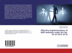 Effective implementation of ADR methods under Act No. 33 of 2014 of SL