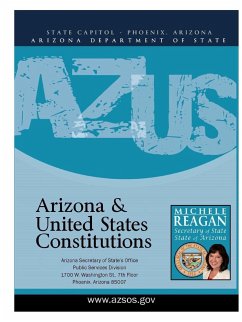 Arizona and United States Constitution - State, Arizona Department of