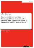 International Protection of the Environment. Transaction cost and property rights approach in contrast to other ideas regarding Global Warming