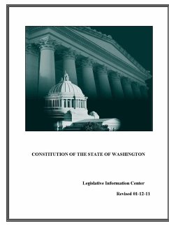 Constitution of The State of Washington - Washington, State Of