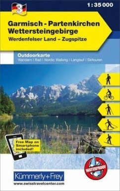 Kümmerly+Frey Outdoorkarte Garmisch-Partenkirchen, Wettersteingebirge