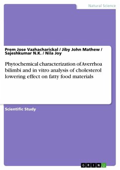 Phytochemical characterization of Averrhoa bilimbi and in vitro analysis of cholesterol lowering effect on fatty food materials - Vazhacharickal, Prem Jose;Mathew, Jiby John;N.K., Sajeshkumar