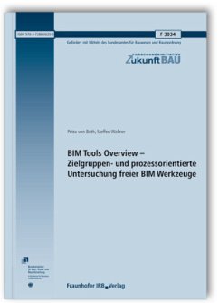 BIM Tools Overview - Zielgruppen- und prozessorientierte Untersuchung freier BIM Werkzeuge. Abschlussbericht - Both, Petra von;Wallner, Steffen