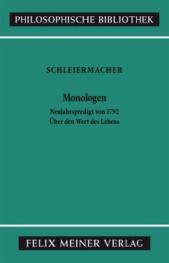 Monologen (eBook, PDF) - Schleiermacher, Friedrich Daniel Ernst