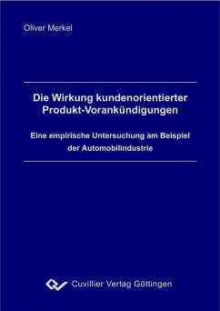 Cover Die Wirkung kundenorientierter Produkt-Vorankündigungen (eBook, PDF)