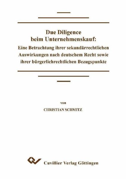 Due Diligence beim Unternehmenskauf (eBook, PDF)