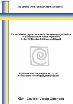 Cover Zur ambulanten Psychotherapeutischen Vorsorgungssituation (eBook, PDF)