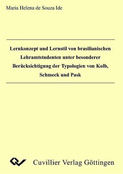Cover Lernkonzept und Lernstil von brasilianischen Lehramtsstudenten unter besonderer Berücksichtigung der Typologien von kolb, Schmeck und Pask (eBook, PDF)