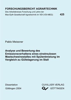 Cover Analyse und Bewertung des Emissionsverhaltens eines einstreulosen Mastschweinestalles mit Spülentmistung im Vergleich zu Güllelagerung im Stall (eBook, PDF)
