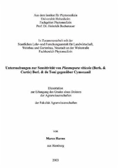 Cover Untersuchungen zur Sensitivität von Plasmopara viticola (Berk. & Curtis) Berl. & de Toni gegenüber Cymoxanil (eBook, PDF)