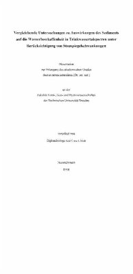 Cover Vergleichende Untersuchungen zur Auswirkungen des Sediments auf die Wasserbeschaffenheit in Trinkwassertalsperren unter Berücksichtigung von Stauspiegelschwankungen (eBook, PDF)