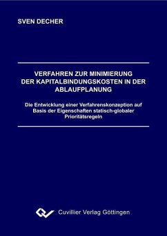 Cover Verfahren zur Minimierung der Kapitalbindungskosten in der Ablaufplanung (eBook, PDF)