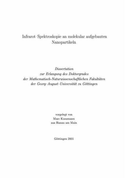Infrarot-Spektroskopie an molekular aufgebauten Nanopartikeln (eBook, PDF)