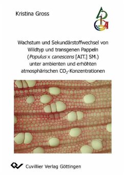 Cover Wachstum und Sekundärstoffwechsel von Wildtyp und transgenen Pappeln (Populus x canescens [AIT.] SM.) unter ambienten und erhöhten atmosphärischen CO2-Konzentrationen (eBook, PDF)
